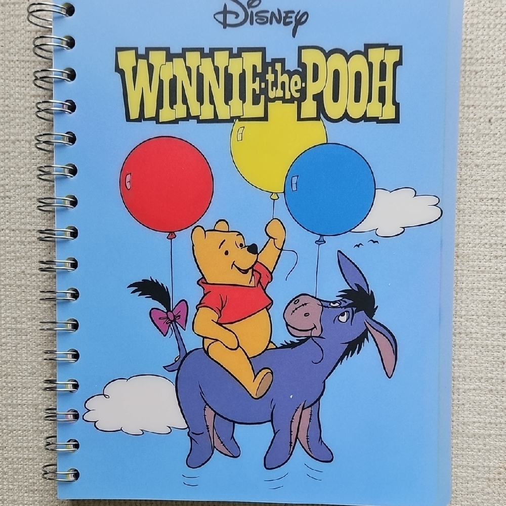 Disney Winnie the Pooh Blue Notebook with Balloons - Picture 2 of 13